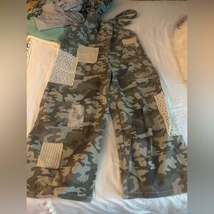 POL Camouflage Patchwork Overalls